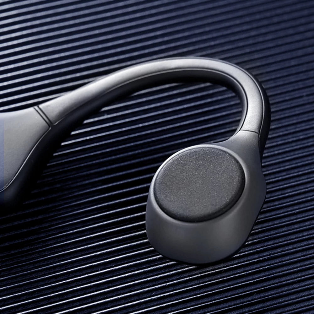 EPZ Sports Headphones Bone Conduction headset Built-in 32G Memory- Bluetooth Open IPX7 Waterproof Sports Headphones with Mic,Black