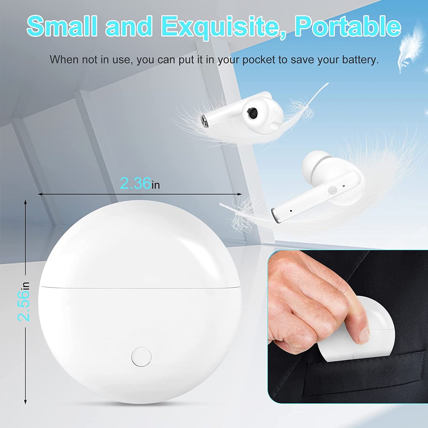 KIBVOE Rechargeable Sound Amplifier for Seniors, Ear Aid PSAP Digital Personal Sound Amplification (White)