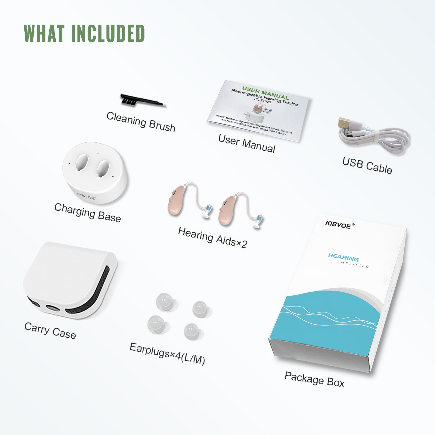 Rechargeable Hearing Aid, Mini Completely-in-Canal Hearing Amplifier for Seniors with Noise Reduction