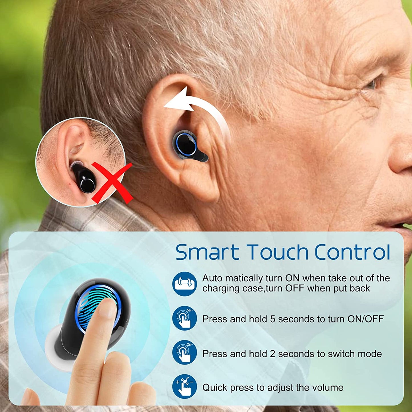 Hearing Amplifier to Aid and Assist Hearing, Premium Comfort Design